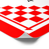 Equivalenten ophalen Helper Red White Poster gecon (Hoek)