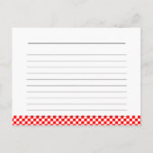 Équivalents de cuisine Carte de recette rouge à ch (Dos)