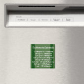 Équivalents de mesure sec Aimant vert (In Situ (Lave-vaisselle))