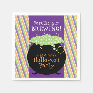 Er broeit iets, gepersonaliseerd Halloween-feest Servetten