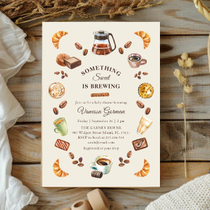 Er Brouwt Zoiets Zoets Koffie Baby Shower Kaart