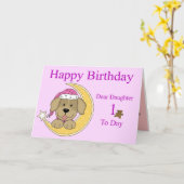 ęr Carte d'anniversaire pour une fille (Fleur jaune)