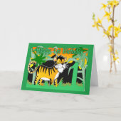 ęr Carte d'anniversaire - tigre (Fleur jaune)