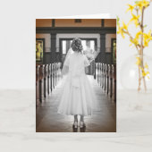 ęr Carte de voeux de communion (Fleur jaune)