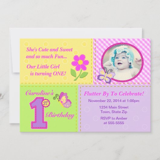 Ęr carte photo de l'invitation 5x7 d'anniversaire (Devant)