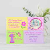 Ęr carte photo de l'invitation 5x7 d'anniversaire (Debout devant)