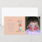 Ęr carte photo de Merci d'anniversaire de bébés (Devant / Derrière)