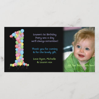 Ęr carte photo de Merci d'anniversaire de bébés