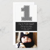 Ęr carte photo de Merci du numéro 1 d'anniversaire (Devant / Derrière)