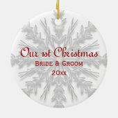 Ęr de Noël de flocon de neige ornement de photo (Dos)