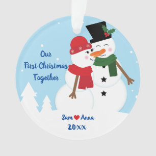ęr De Noël ornement de bonhomme de neige ensembl
