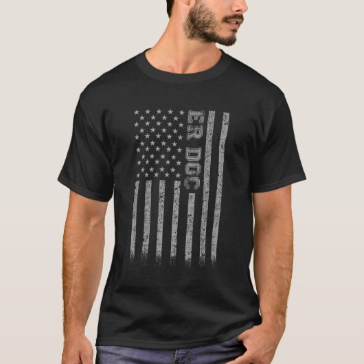 Er Doc Amerikaanse vlag T-shirt (Voorkant)