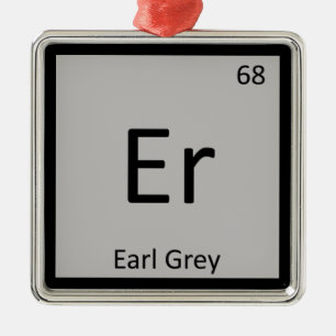Er - Earl Gray Tea Chemistry Periodic Table Symbol Metalen Ornament