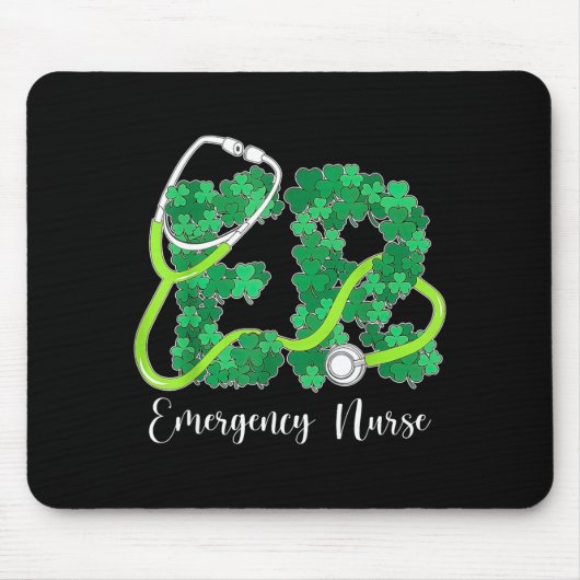 Er Emergency Nurse Stethoscope St. Patrick's Day S Muismat (Voorkant)