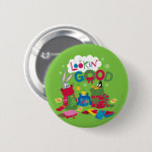 Er goed uitzien ronde button 5,7 cm (Voorkant /achterkant)