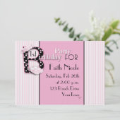 ęr Invitation d'anniversaire de bébé (Debout devant)