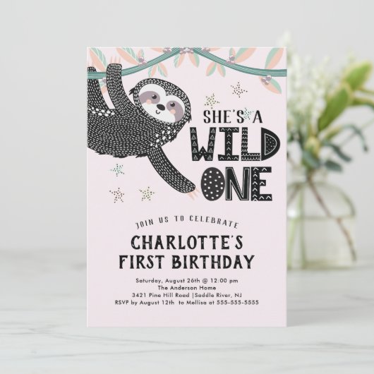 ęr Invitation d'anniversaire de paresse (Debout devant)