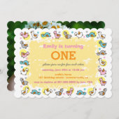 Ęr invitation de fête d'anniversaire du bébé (Devant / Derrière)