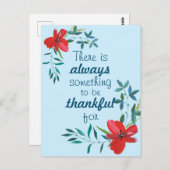 Er is Altijd Iets Om Dankbaar Voor Te Zijn/Bloem Briefkaart (Voorkant / Achterkant)