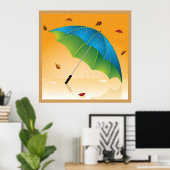 Er is altijd ruimte onder onze paraplu - reeks poster (Thuiskantoor)