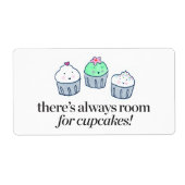 Er is altijd ruimte voor Cupcakes Etiket (Voorkant)