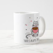 Er is altijd tijd voor thee, Cat Extra Grote Beker (Voorkant rechts)