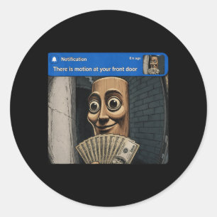 Er Is Beweging Bij De Voordeur Tung Tung Tung Sahu Ronde Sticker
