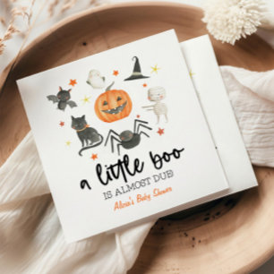 Er is bijna een kleine boe. Baby shower Halloween Servet
