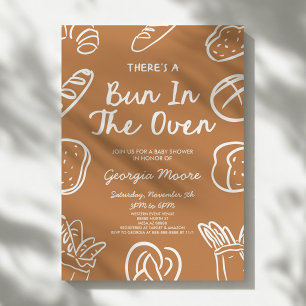 Er Is Een Broodje In De Oven Whimsical Baby Shower Kaart