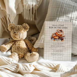 Er is een broodje in het Oven Neutral Baby shower Kaart