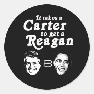Er is een Carter nodig om een Reagan te halen Ronde Sticker