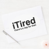 Er is een dutje voor. ovale sticker (Envelop)