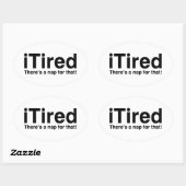 Er is een dutje voor. ovale sticker (Vel)