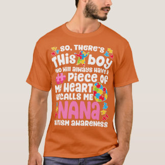 Er is een jongen die hij me Nana Autisme Awareness T-shirt
