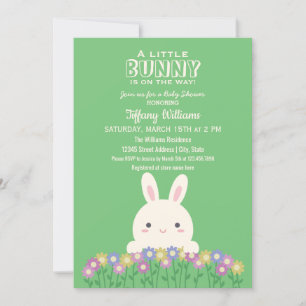 Er is een kleine bunny onderweg naar de schoenpooi kaart