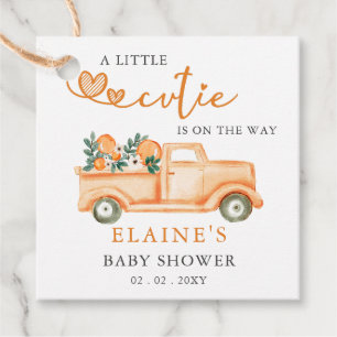 Er is een kleine snee op weg naar Oranje Baby show Bedankjes Labels