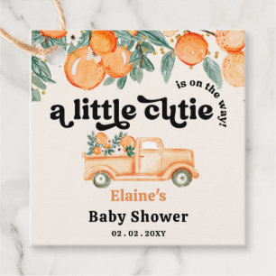 Er is een kleine snee op weg naar Oranje Baby show Bedankjes Labels