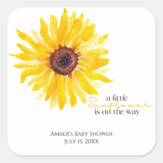 Er is een kleine zonnebloem op Way Shower Sticker