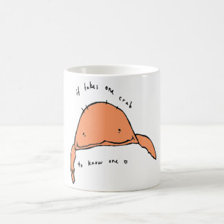 er is één krab nodig om één te kennen koffiemok