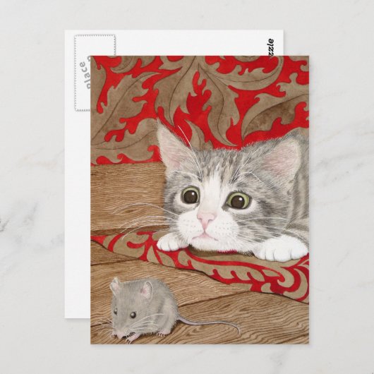 Er is een muis in huis! briefkaart (Voorkant / Achterkant)
