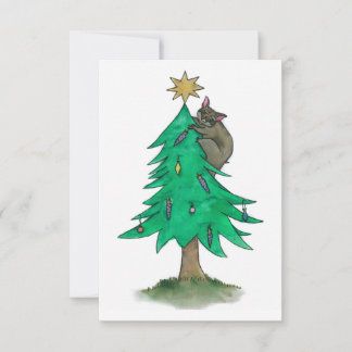 Er is een Possum in de kerstboom