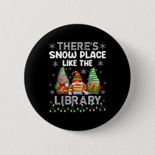 Er is een sneeuwplek zoals de bibliotheek Biblioth Ronde Button 5,7 Cm
