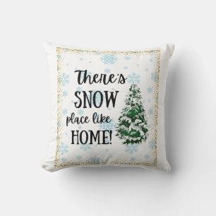 Er is een sneeuwplek zoals thuis kussen