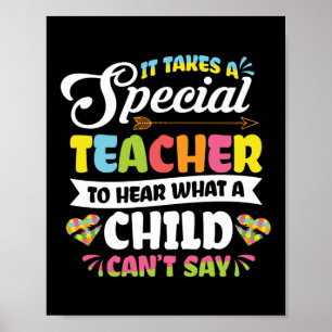 Er is een speciale leraar speciaal onderwijs voor poster