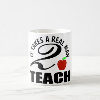 Er is een sterk man voor nodig om een schoolleraar koffiemok