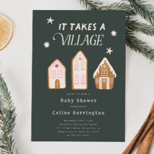 Er is een Village Girl Baby shower voor nodig Kaart