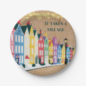 Er is een Village Modern Craft Baby shower Papieren Bordje (Voorkant)