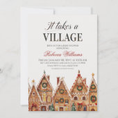 Er is een winterse kerst Baby shower nodig Kaart (Voorkant)