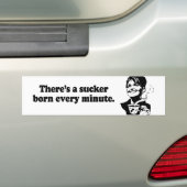 Er is elke minuut een zuigeling geboren bumpersticker (Op auto)