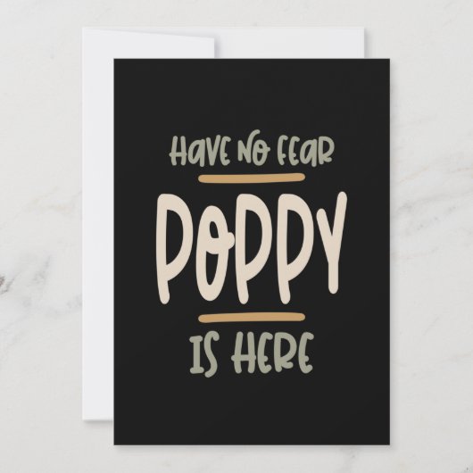 Er is geen angst dat er papaver is - vader en opa  kaart (Voorkant)